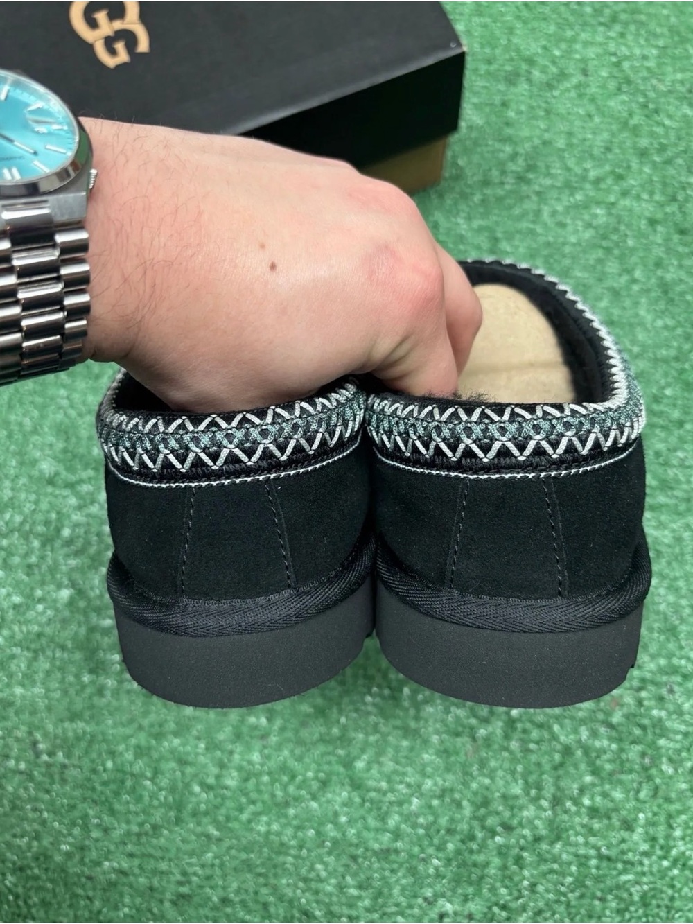 UGG TASMAN II SLIPPER BLACK SIZE 9 - Picture 4 of 9